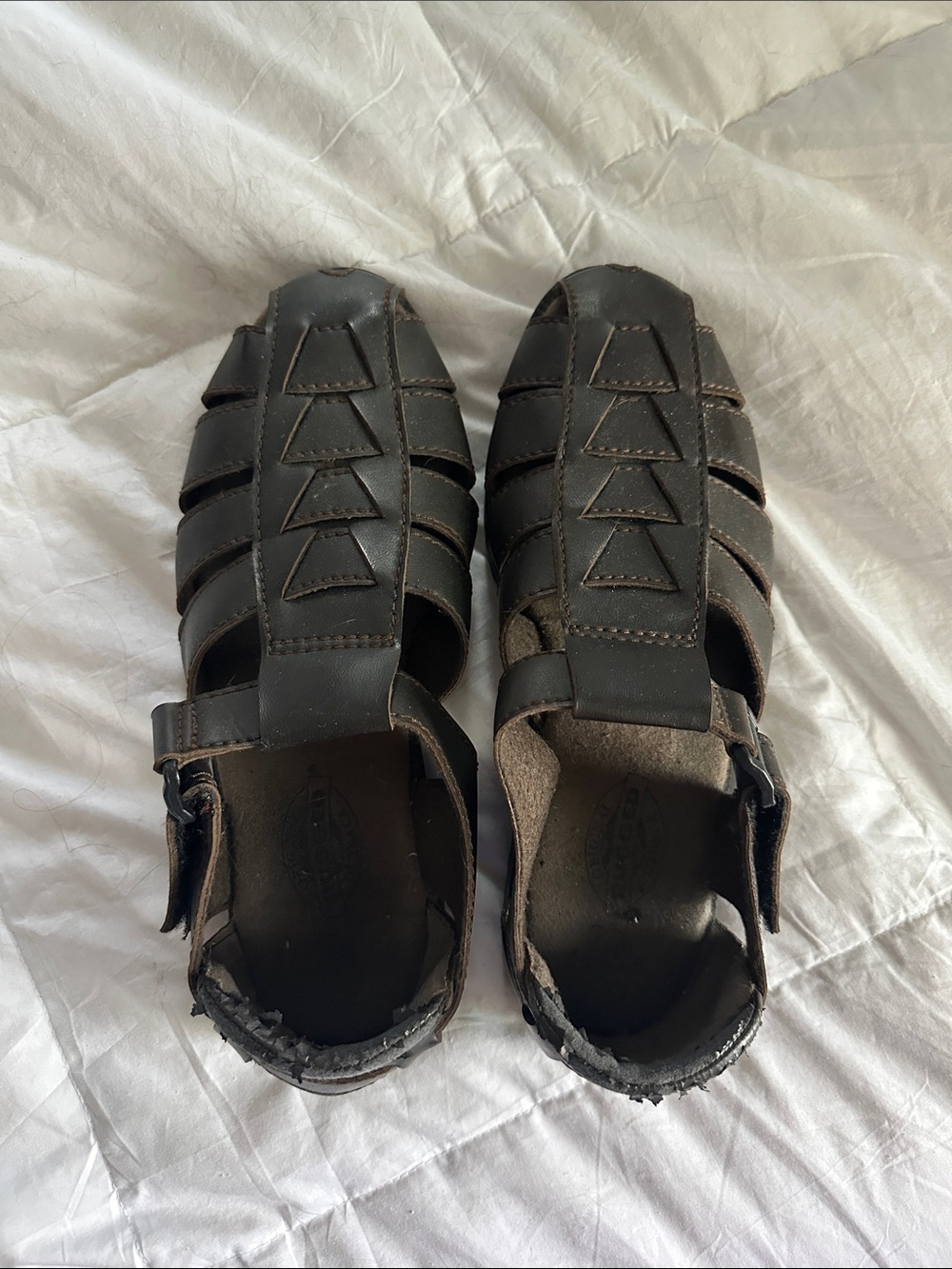 Men's Brown Leather Fisherman Sandals